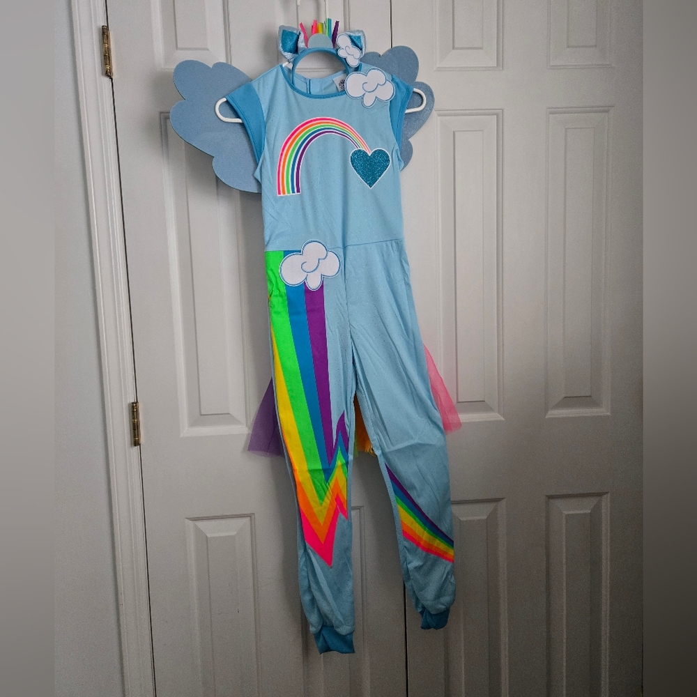 My Little Pony Rainbow Dash Costume - Kids Size Medium 8 - 10 - Picture 4 of 8